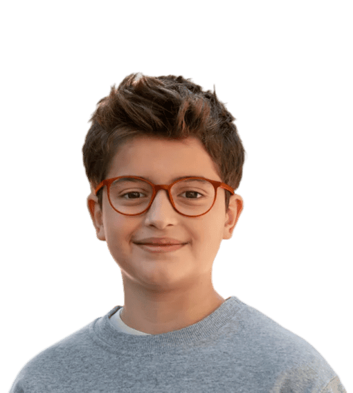 Child wearing HOYA MiYOSMART lenses for myopia management at Dynamic Vision East Rand Mall Boksburg